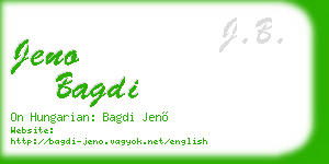 jeno bagdi business card
