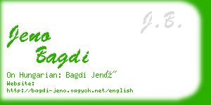 jeno bagdi business card